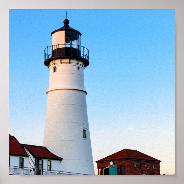 Maine Lighthouse Poster (Front)