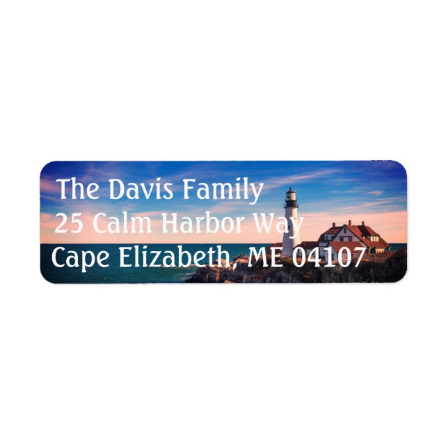 Maine Lighthouse Return Address Labels (Front)