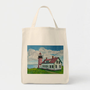 Maine Lighthouse Tote Bag