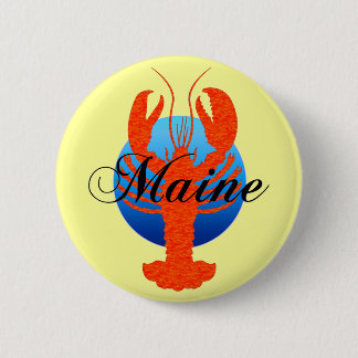 Maine lobster 6 cm round badge