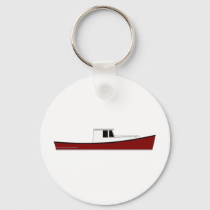 Maine Lobster Boat Key Ring
