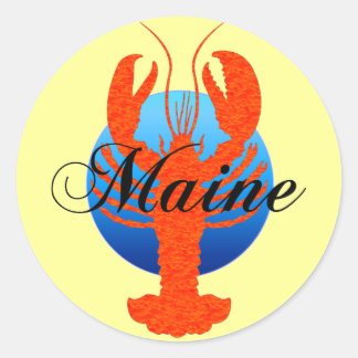 Maine lobster classic round sticker