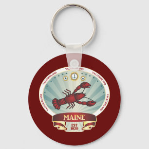 Maine Lobster Crest Key Ring