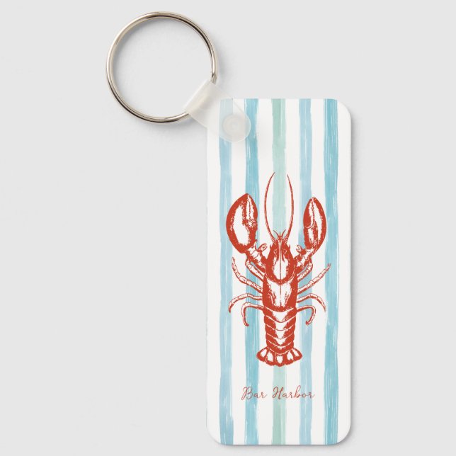 Maine Lobster Fisherman Core Stripes Key Ring (Front)