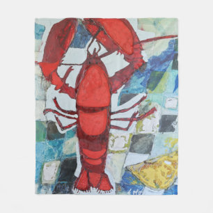 Maine Lobster Fleece Blanket