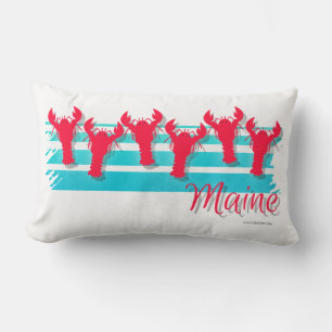 Maine Lobster Line Retro Style Lumbar Cushion