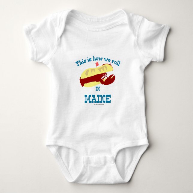 Maine Lobster Roll Baby Bodysuit (Front)