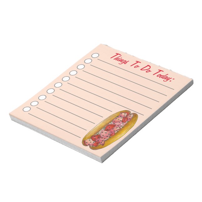 Maine Lobster Roll Sandwich Things To Do Today Notepad (Rotated)