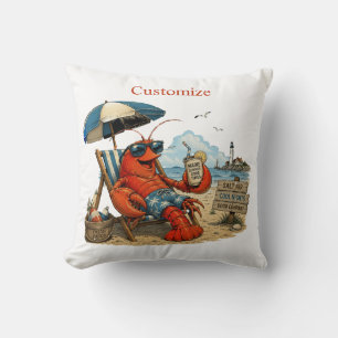 Maine Lobster Summer Fun Thunder_Cove Cushion