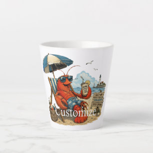 Maine Lobster Summer Fun Thunder_Cove Latte Mug