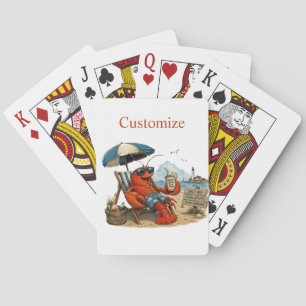 Maine Lobster Summer Fun Thunder_Cove Playing Cards