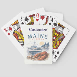 Maine Lobster Summer Fun Thunder_Cove Playing Cards