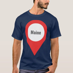 Maine Location Tag pink T-Shirt