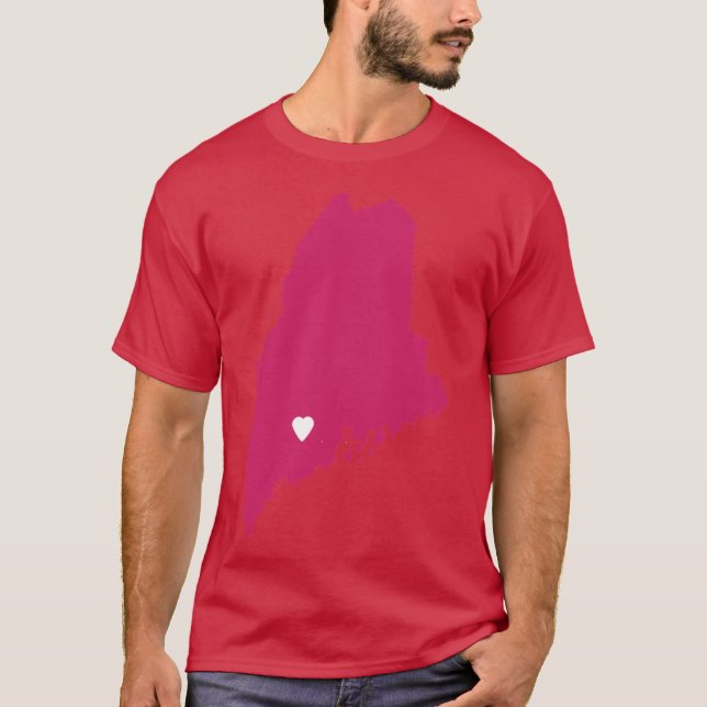 Maine Love in Magenta T-Shirt (Front)