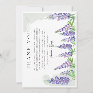 Maine Lupin Wedding Save the Date  Thank You Card