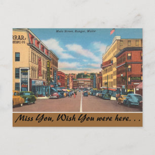 Maine, Main Street, Bangor Postcard