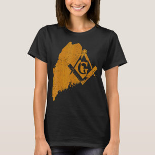 Maine Masons Grand Lodge Af&am Freemasonry Father' T-Shirt