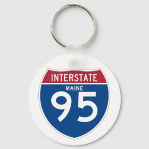 Maine ME I-95 Interstate Highway Shield - Key Ring