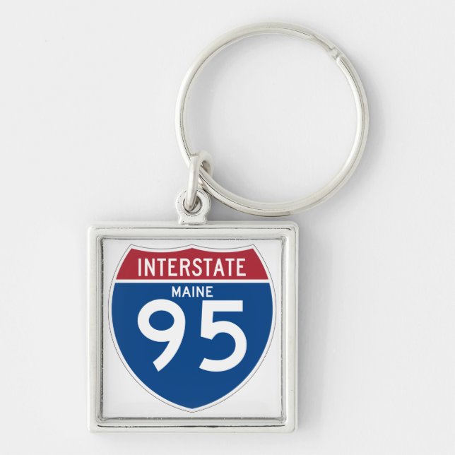 Maine ME I-95 Interstate Highway Shield - Key Ring (Front)
