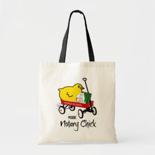Maine Mobile Notary Chick Red Wagon Tote Bag