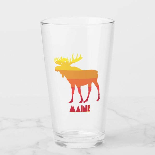 Maine Moose Glass (Front)
