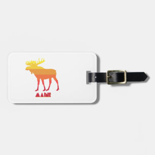 Maine Moose Luggage Tag