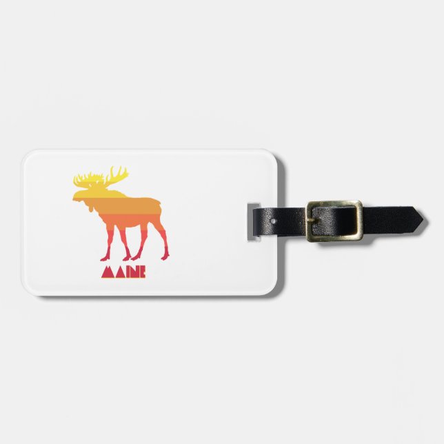 Maine Moose Luggage Tag (Front Horizontal)