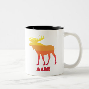 Maine Moose Two-Tone Coffee Mug
