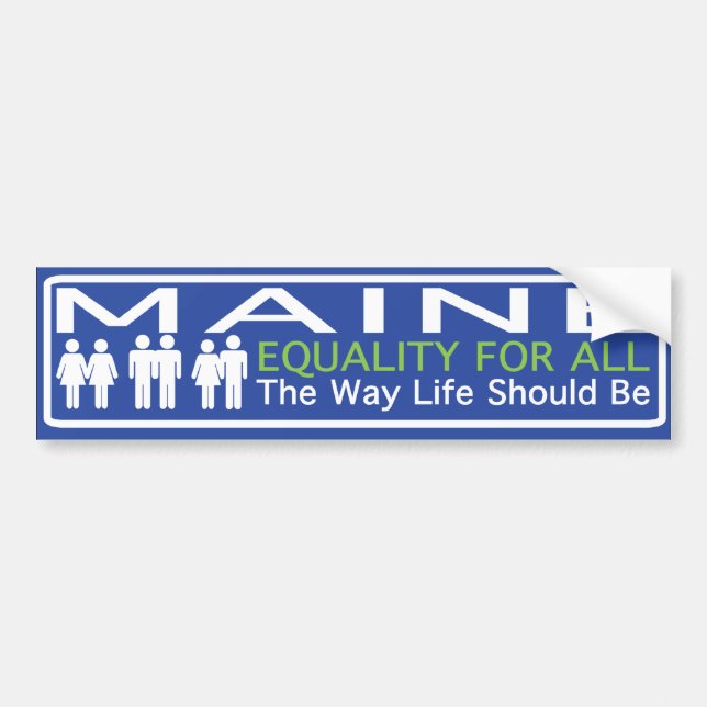 Maine Moving Forward Bumper Sticker (Front)