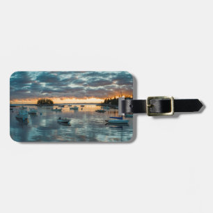 Maine, Newagen, sunset harbour 1 Luggage Tag