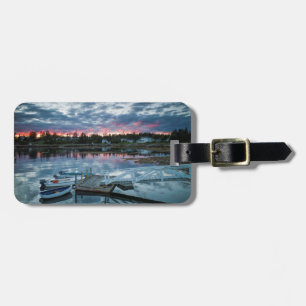 Maine, Newagen, sunset harbour 2 2 Luggage Tag