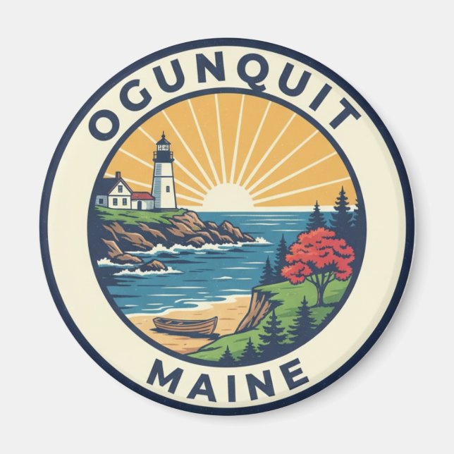 Maine Ogunquit Travel Magnet (Front)