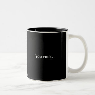 Maine pebbles, You rock. Two-Tone Coffee Mug