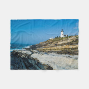 Maine, Pemaquid Point, Pemaquid Point Lighthouse Fleece Blanket