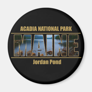 MAINE Picture Font Acadia National Park Magnet
