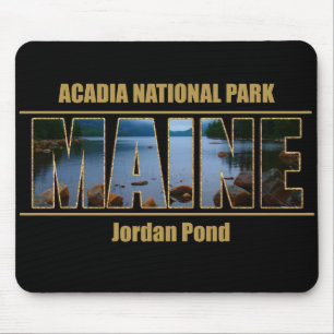 MAINE Picture Font Acadia National Park Mouse Mat