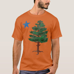 Maine Pine Tree Flag 1901 Big Style First State Fl T-Shirt