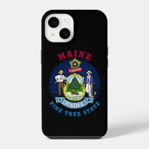 MAINE PINE TREE STATE FLAG iPhone 14 CASE