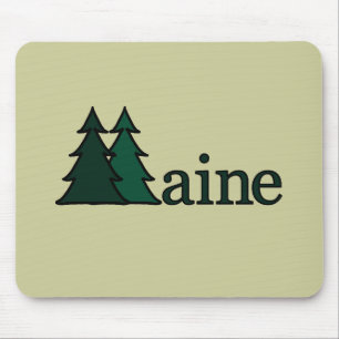 Maine Pine Trees Mouse Mat