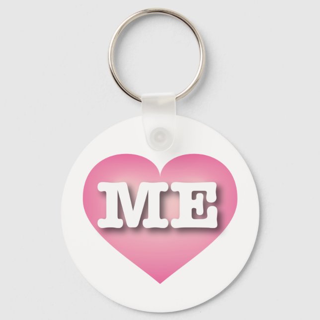 Maine PInk Fade Heart - I love ME Key Ring (Front)