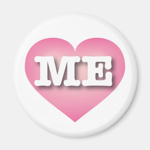 Maine PInk Fade Heart - I love ME Magnet