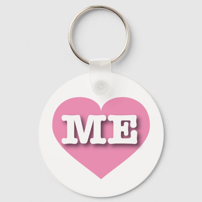 Maine Pink Heart - I love ME Key Ring (Front)