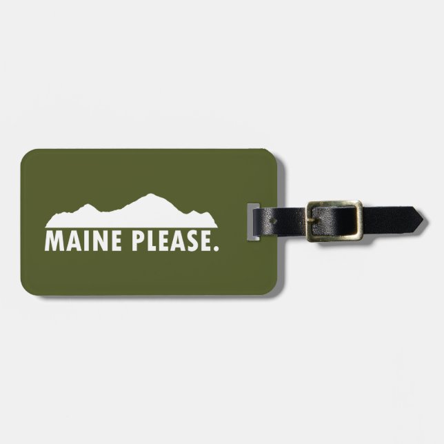 Maine Please Luggage Tag (Front Horizontal)