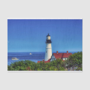 Maine Portland Head Light Photo Tissue Paper