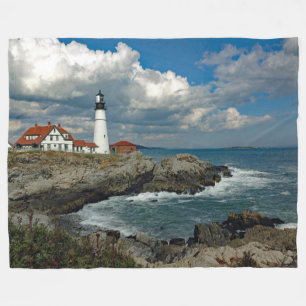 Maine Portland Head Lighthouse Photo Fleece Blanket
