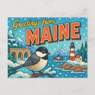 MAINE Postcard