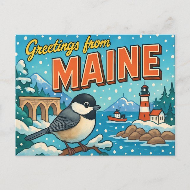 MAINE Postcard (Front)