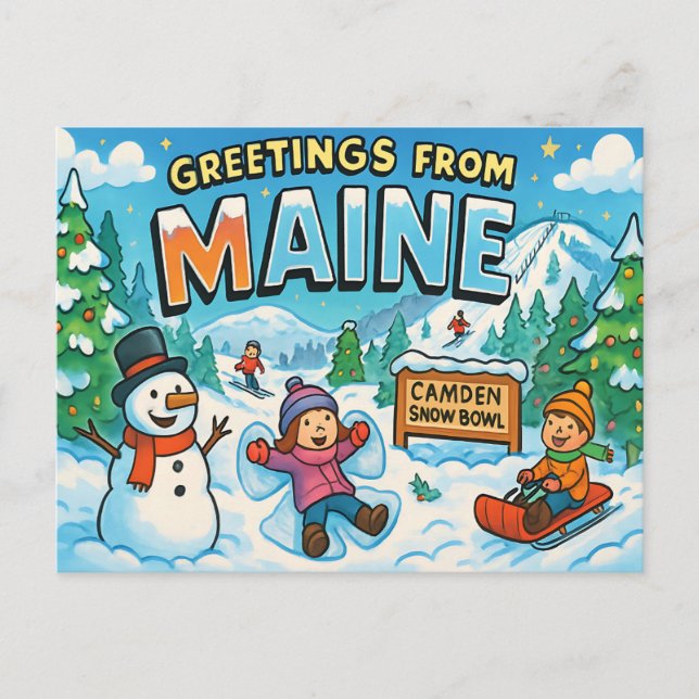 MAINE Postcard (Front)