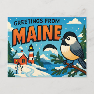 MAINE Postcard