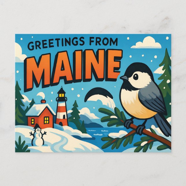 MAINE Postcard (Front)
